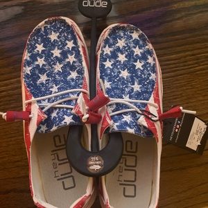 Wendy Star Spangled Hey Dudes Size 8 NWTs no box